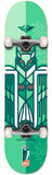 COMPLETE: Fracture X Jono Wood BEGINNERS SKATEBOARD GREEN 8.25"