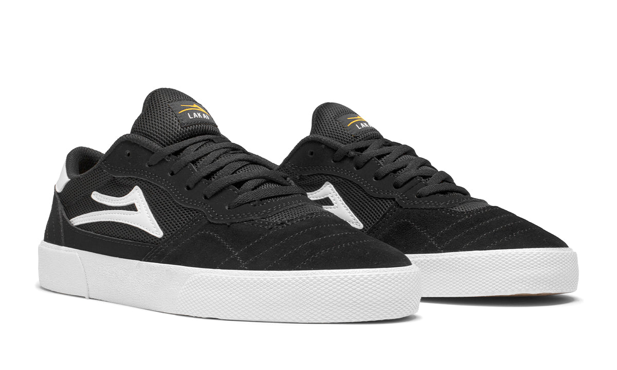 LAKAI SKATE SHOES CAMBRIDGE. Black White Suede. Sizes 6 7 8 9 9.5 10 13