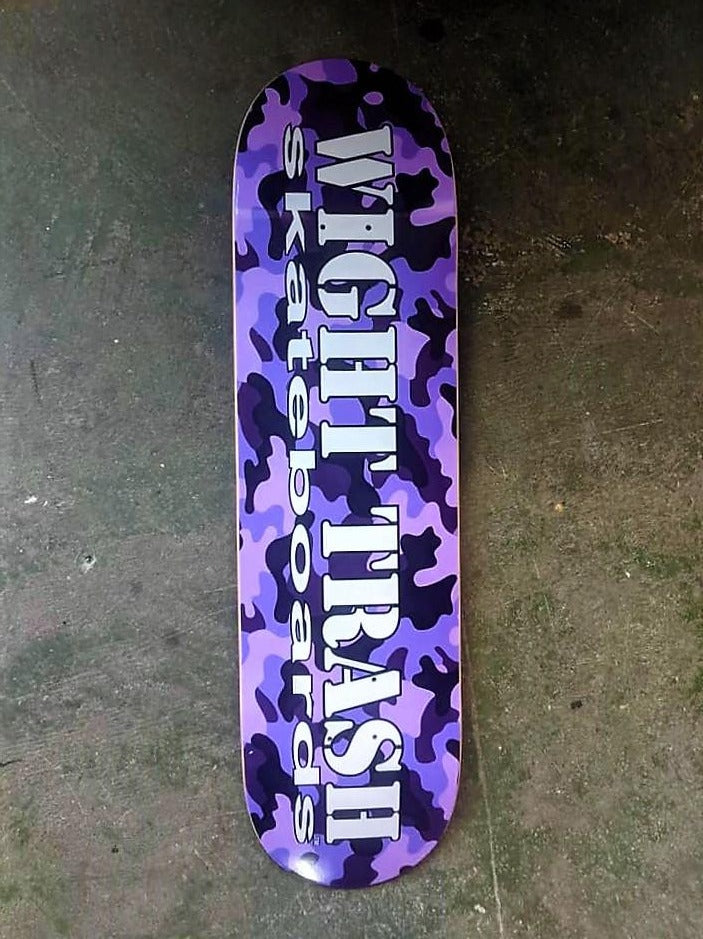 WIGHT TRASH SKATEBOARDS: LOGO DECK - CAMO – Wight Trash World