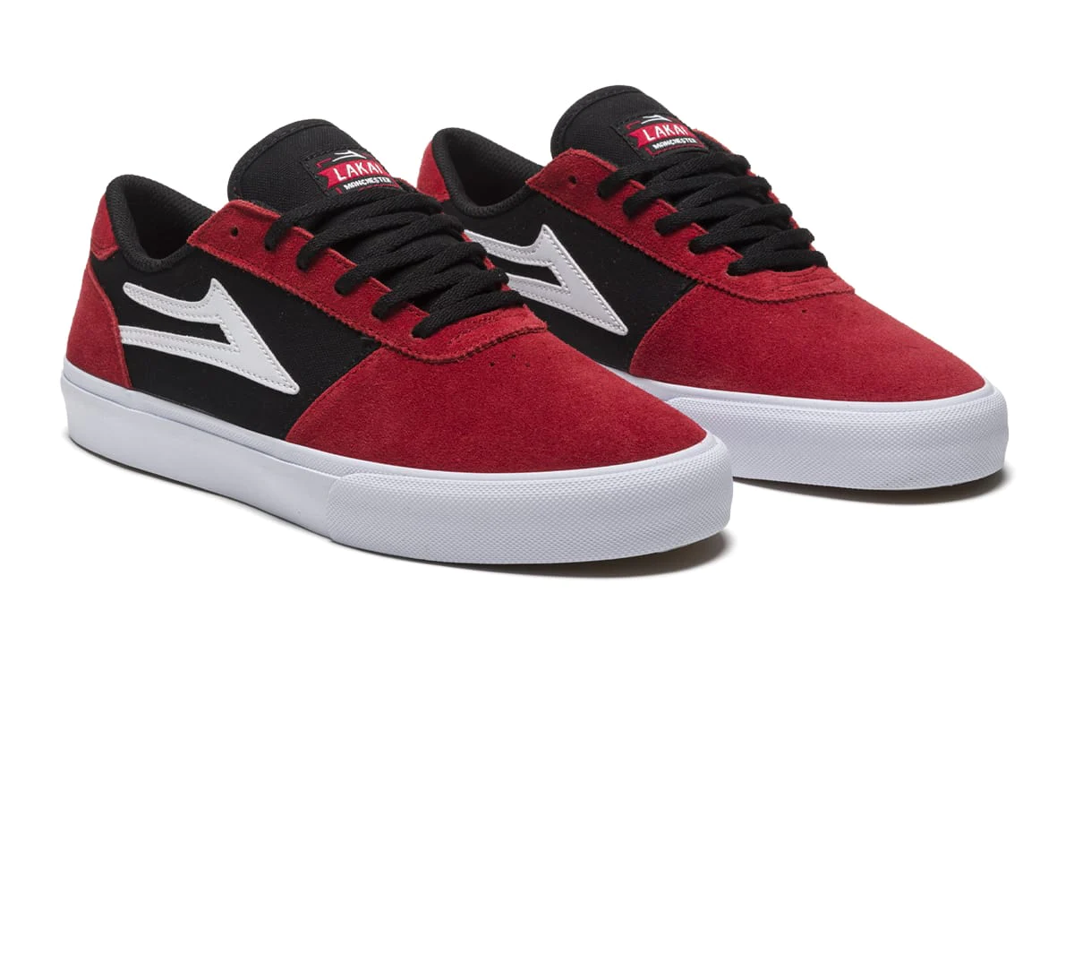 red lakai shoes