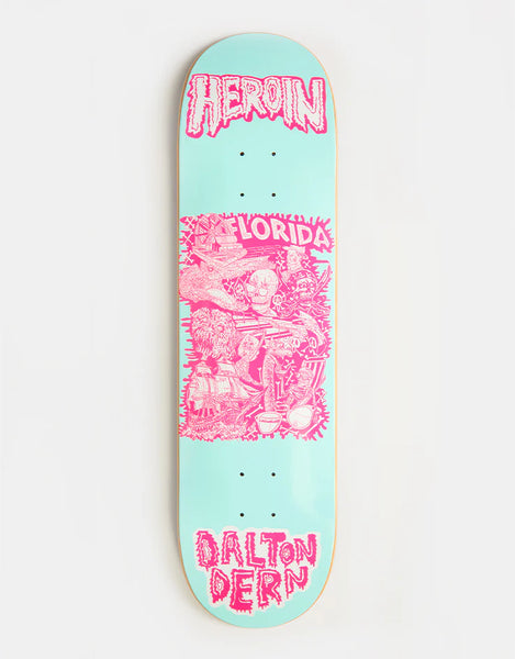 Planche De Skate Heroin Skateboards "Dalton Dern Mutate Or Die" - Taille 8,75 Pouces, Couleur Violet - Neuf