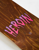 HEROIN SKATEBOARDS: Nolan Eye Crusher 10" GOLD FOIL