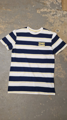 WIGHT TRASH STRIPED EMBROIDERED T-SHIRT