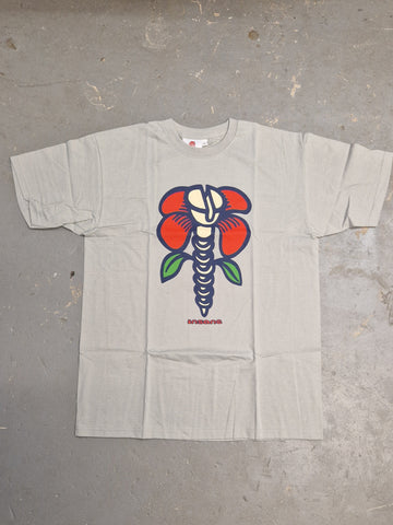 INSANE SKATEBOARDS: Screw Flower T-Shirt Grey