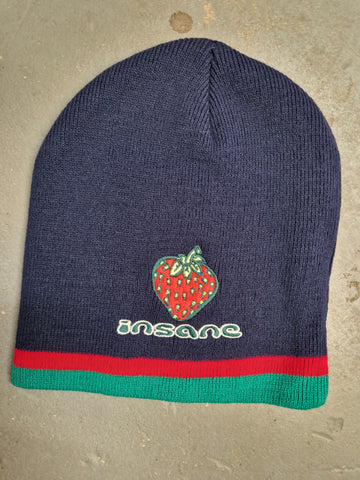 INSANE SKATEBOARDS: Strawberry Beanie (Green Stripe)