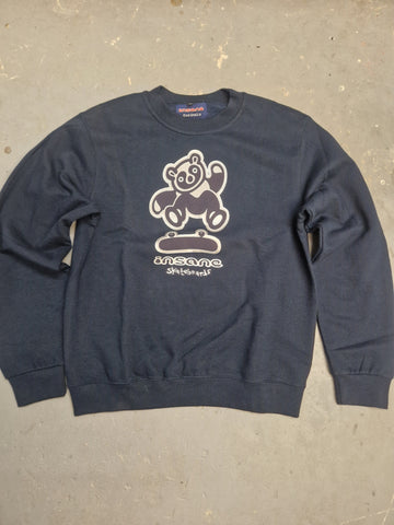 INSANE SKATEBOARDS: Panda Crewneck Sweatshirt (Navy)