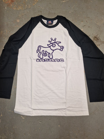 INSANE SKATEBOARDS: Madcow Raglan T-Shirt Black