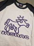 INSANE SKATEBOARDS: Madcow Raglan T-Shirt Black