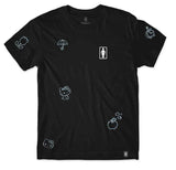 Girl Skateboards x Hello Kitty 50th All Over Tee Black
