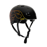HELMET: Bullet OSFA - Black with Flames