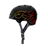 HELMET: Bullet OSFA - Black with Flames
