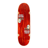 HEROIN SKATEBOARDS: Symmetrical Egg (Red Stain) Skateboard Deck 9.75''