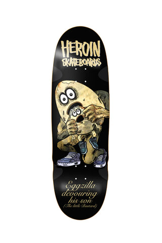 HEROIN SKATEBOARDS: Eggzilla Devouring His Son Deck 9.75"