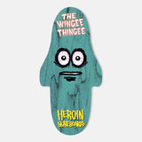 HEROIN SKATEBOARDS: The Wingee Thingee 15.25" (Blue, Brown)