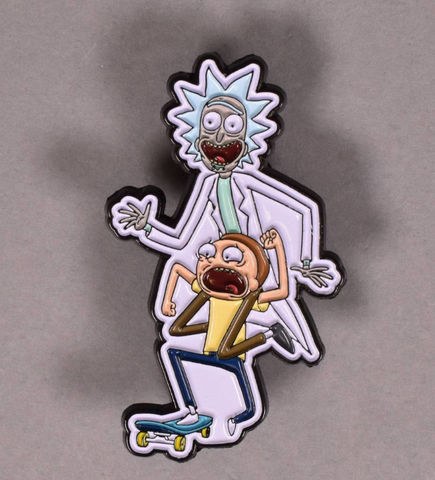 Primitive Skateboarding x Rick And Morty Skate Pin Badge - 2.25"