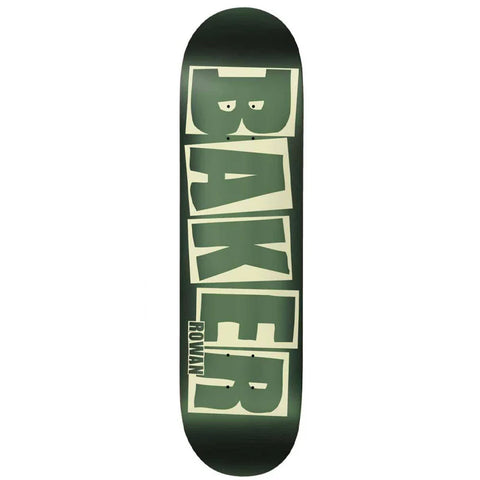 Baker Rowan Zorilla - Brand Logo Green Foil Deck - 8.0"