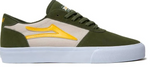 LAKAI SKATE SHOES: MANCHESTER Chive Suede. Sizes 7,8,9,10,11,12