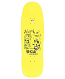 HEROIN SKATEBOARDS: Dead Dave 'Painted' Shaped Deck 10.1"
