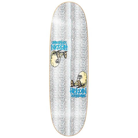 HEROIN SKATEBOARDS: Symmetrical Holo Egg Deck 9.25"