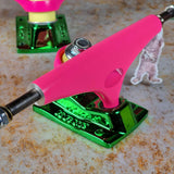 KRUX - The Raver Pink/Green/Yellow Trucks (pair)