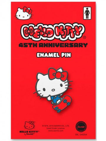 Hello Kitty 45th Anniversary Pin Badge by Girl Skateboards