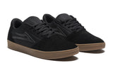 LAKAI SKATE SHOES: BRIGHTON. Black/Gum Suede. Sizes 11