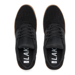 LAKAI SKATE SHOES: BRIGHTON. Black/Gum Suede. Sizes 11