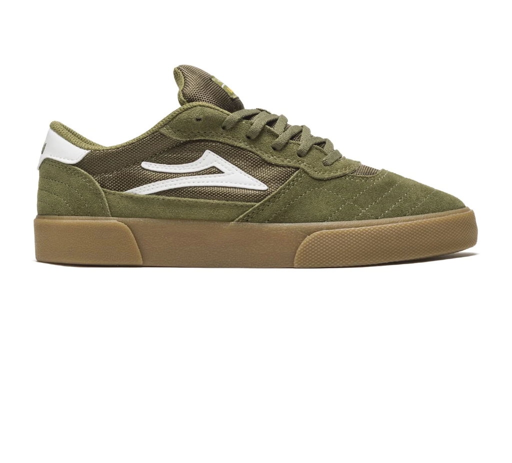 LAKAI SKATE SHOES CAMBRIDGE. Olive Suede. Sizes 8 Wight Trash World