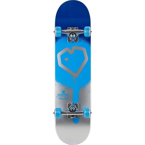 COMPLETE: BLUE PRINT 'Spray Heart' SKATEBOARD 7.5"