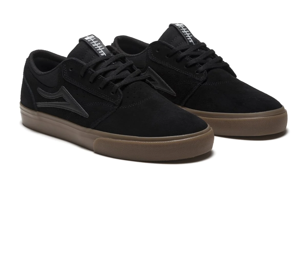 LAKAI SKATE SHOES GRIFFIN. Black Gum Suede. Size 9 11