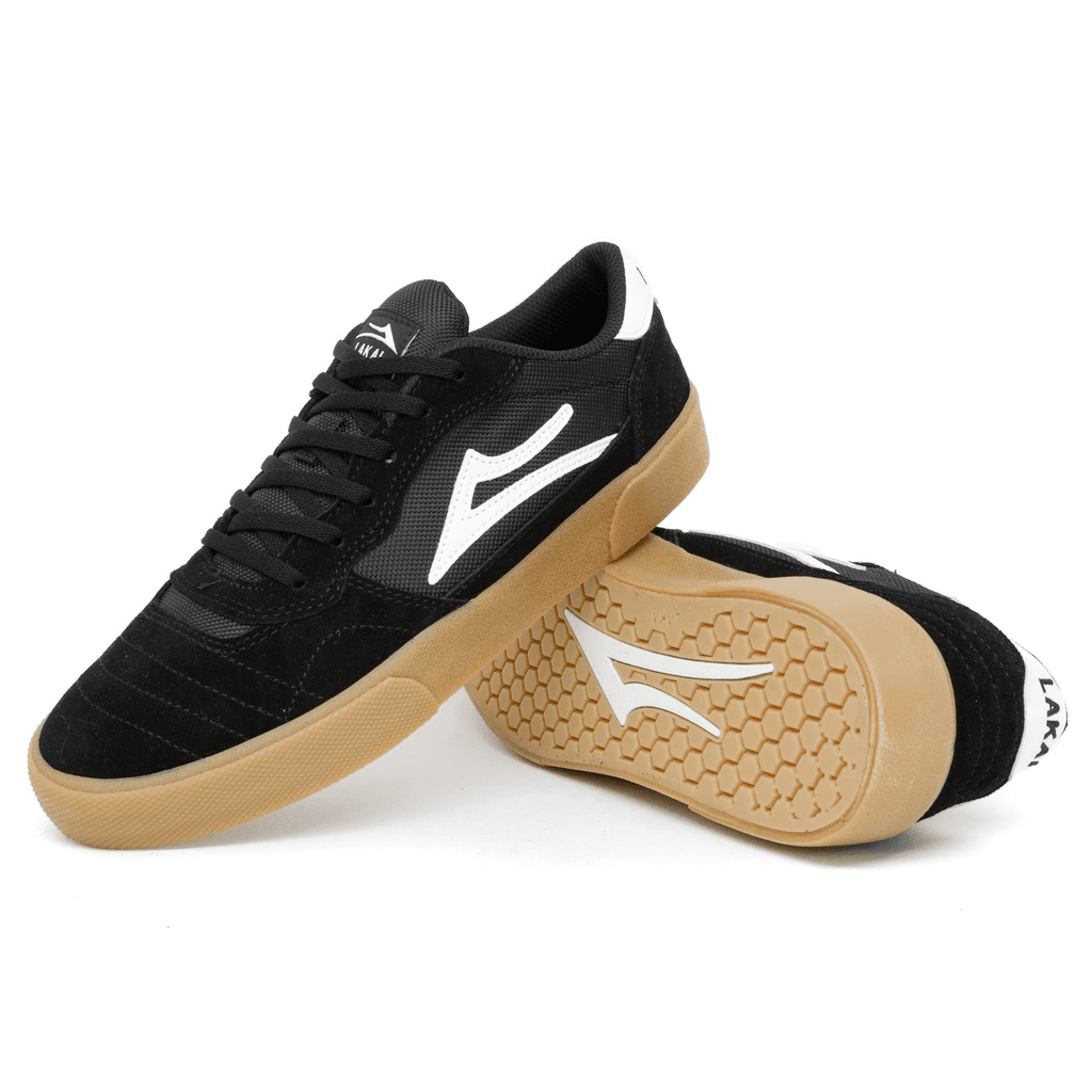 LAKAI SKATE SHOES CAMBRIDGE. Black Gum Suede. Sizes 7 8 9 Wight